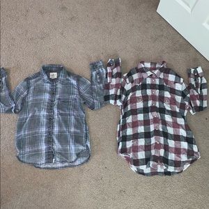Bundle of 2 American Eagle Flannels